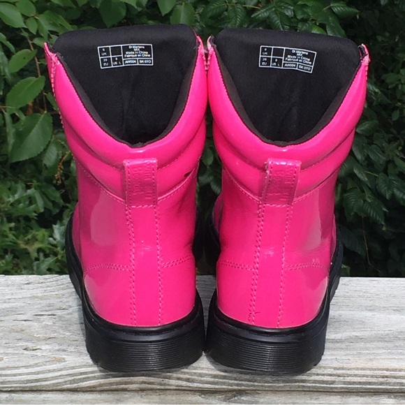 Dr Martens Combat Boot Barbie Core Hot Pink Mix Style Womens US 8 EU 39 UK 6 - Picture 3 of 11